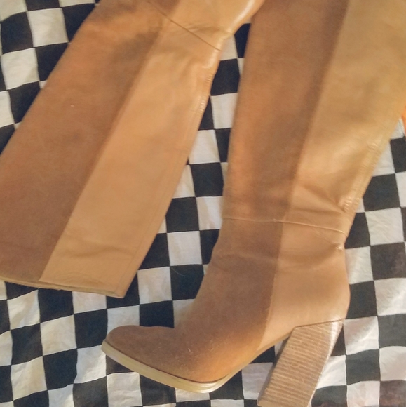 ALDOS ZEETA Suede & Smooth Leather Tall Boots - Picture 8 of 13